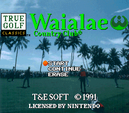 Waialae Country Club Title Screen